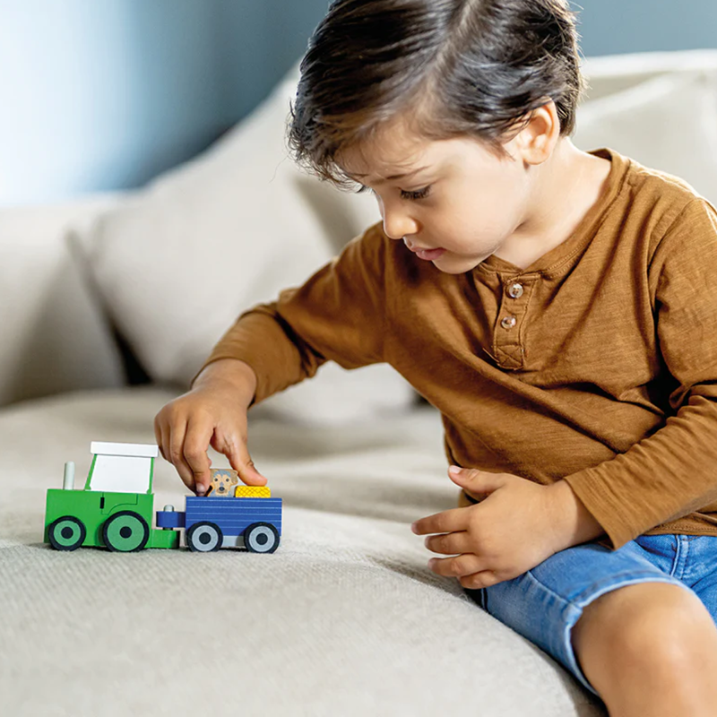 Tractor Ted and Trailer Wooden Toy-2